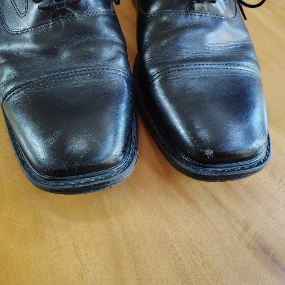 ROCKPORT Men's Dress Shoes‎ Square Cap Toe Oxford DresSports  10M Black Leather